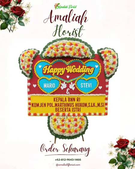 Papan Bunga Pernikahan Nongan